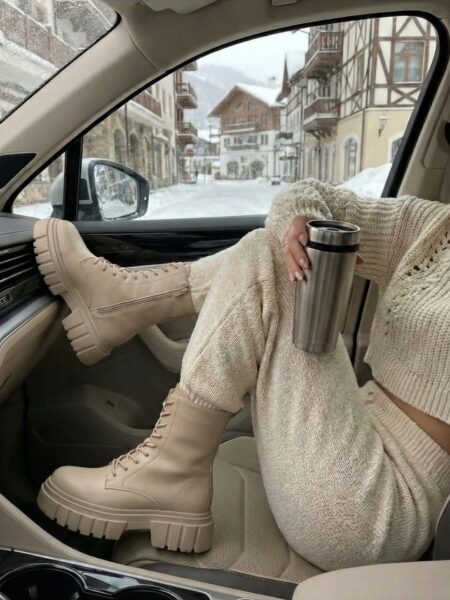 Шкіряні черевики Cori BT128 (бежевий) 36 р.