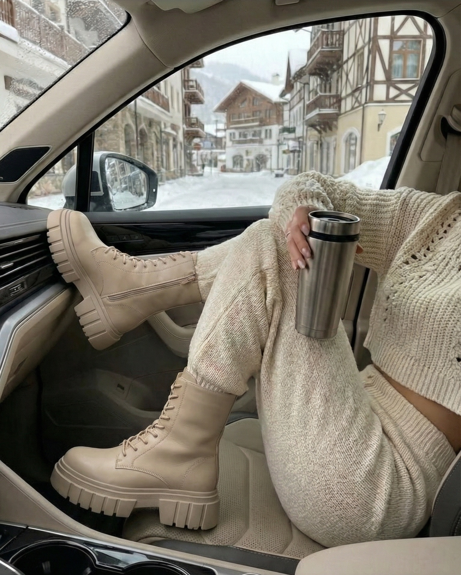 Шкіряні черевики Cori BT128 (бежевий) 36 р.