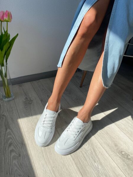 Шкіряні кеди City K118 (білий)