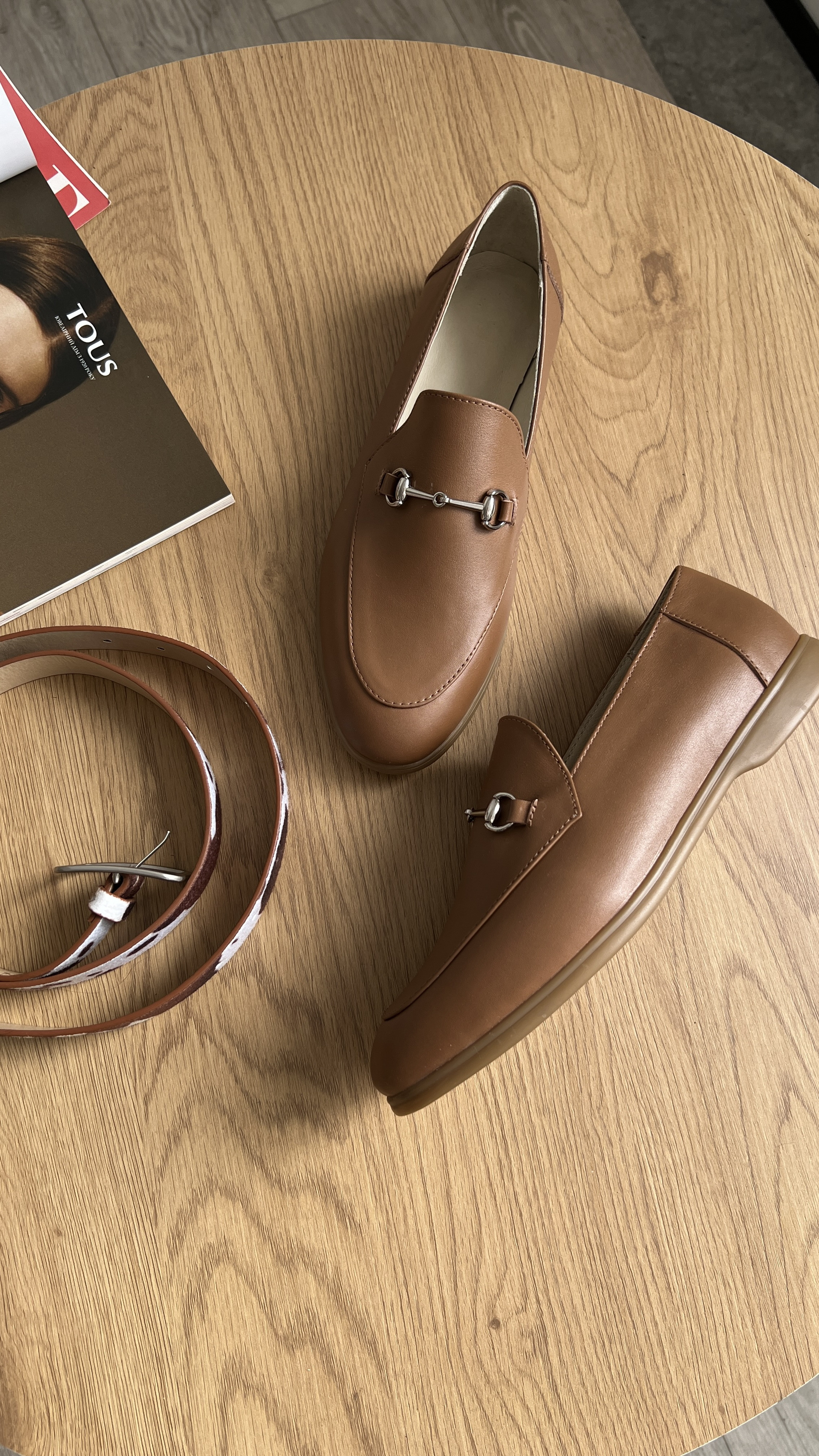 Шкіряні лофери Terra L114 (віскі)