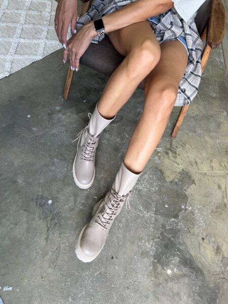 Шкіряні черевики Dance New BT144 (беж)