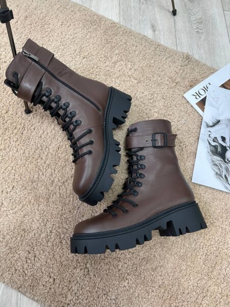 Шкіряні черевики Candy BT142 (шоколад)