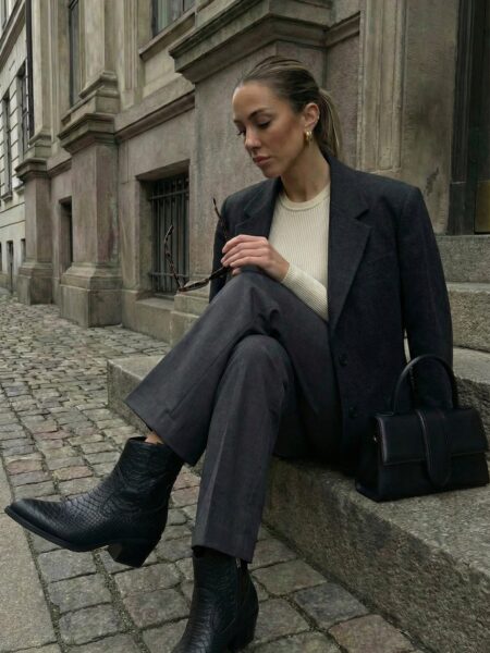 Шкіряні ковбойки Tequila BT132 (чорний пітон)