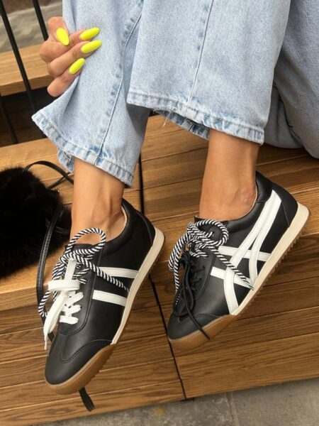 Шкіряні кеди Hype K137 (чорний)