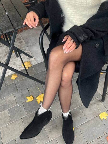 Замшеві ботильони Diana BT153 (чорний)