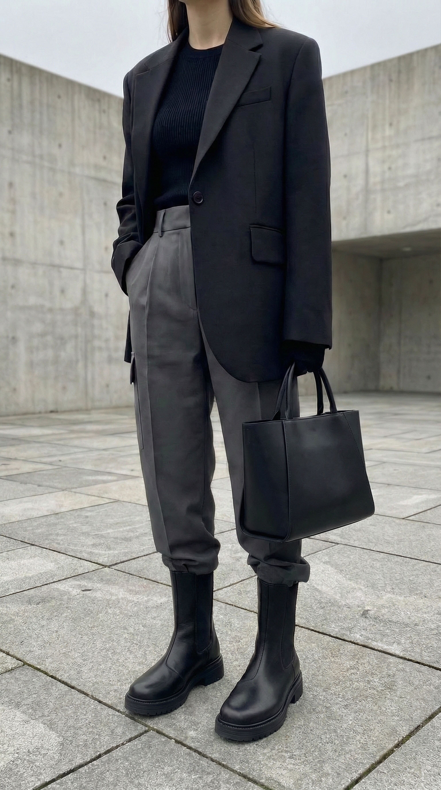 Шкіряні черевики-челсі Dilara BT151 (чорний)