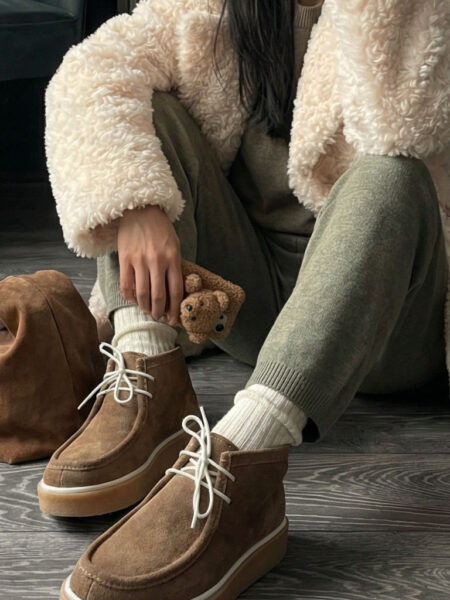 Замшеві напівчеревики Tiffany BT154 (кориця)