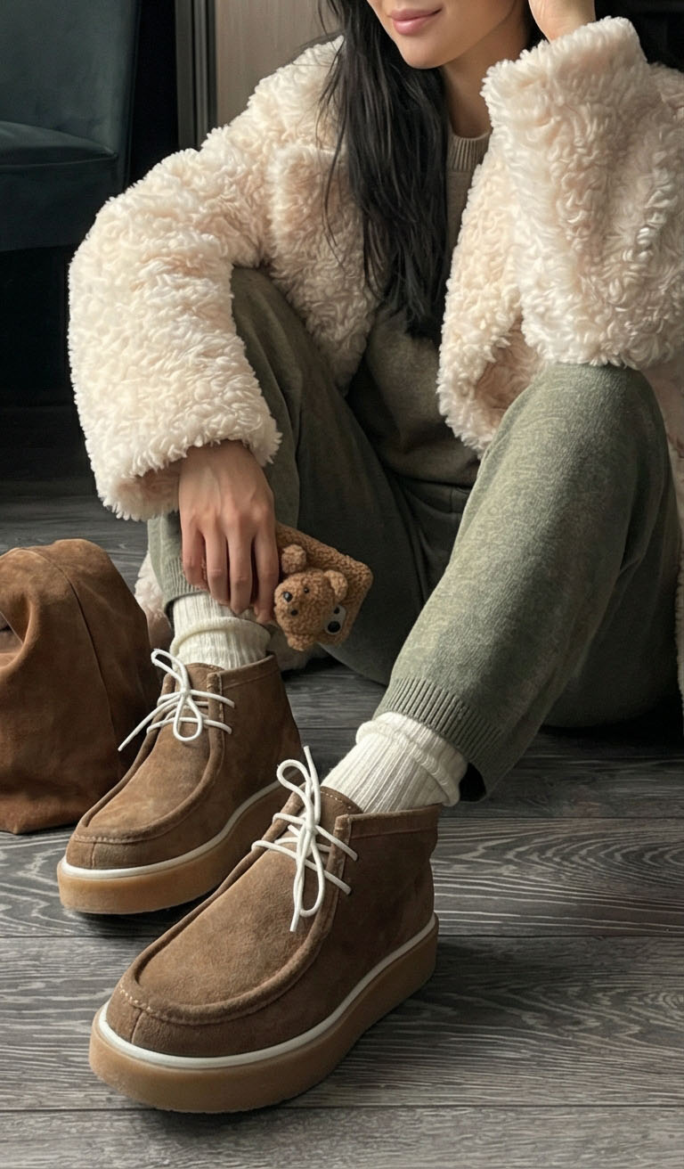 Замшеві напівчеревики Tiffany BT154 (кориця)