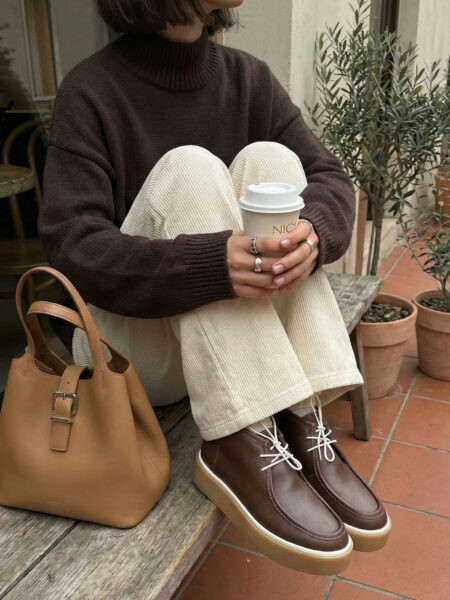 Шкіряні напівчеревики Tiffany BT154 (шоколад)