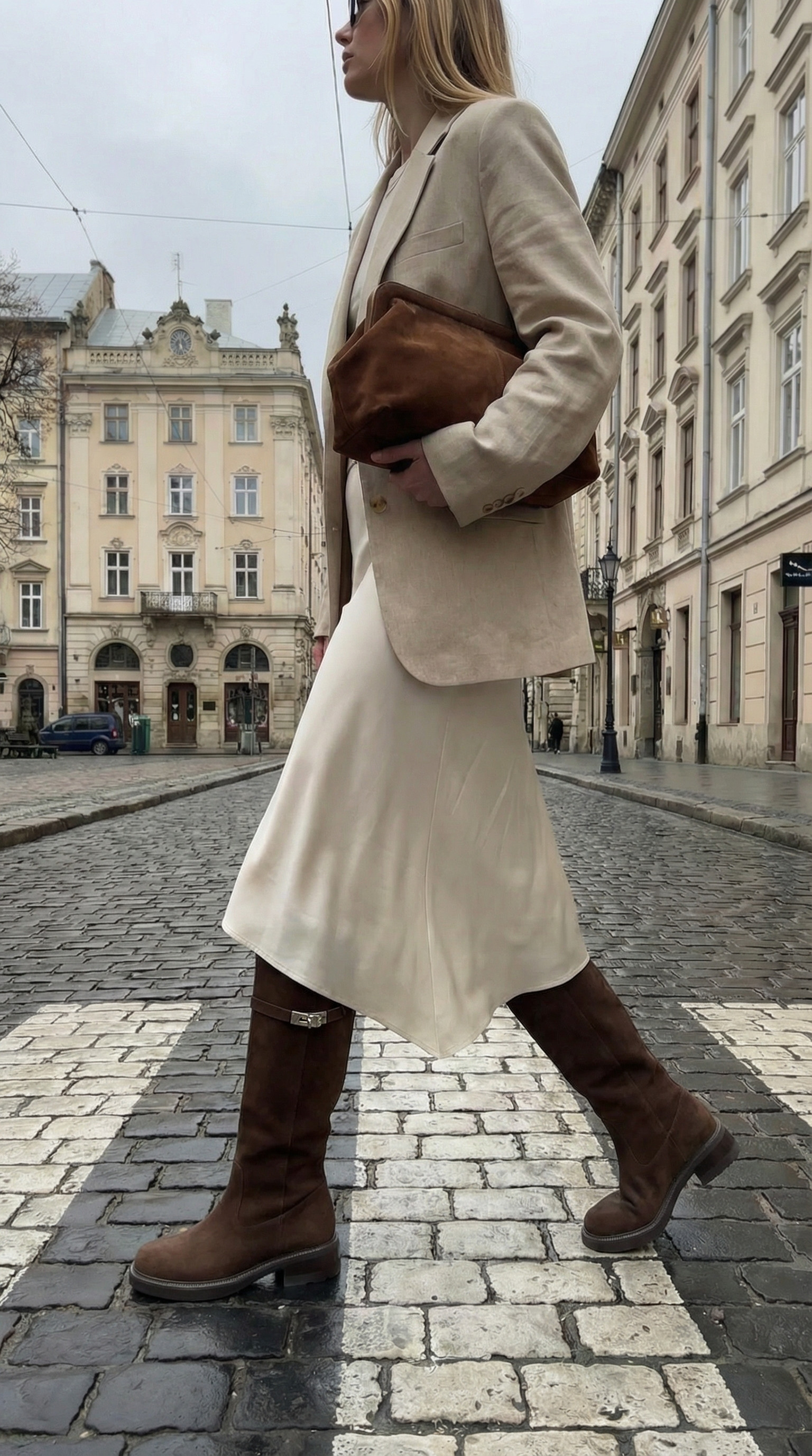 Замшеві чоботи Gwen S004 (шоколад)