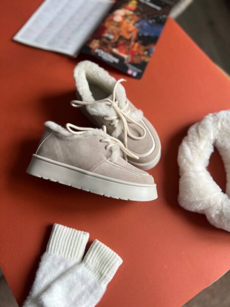 Зимові замшеві кеди-уггі Minnie K138W (беж)