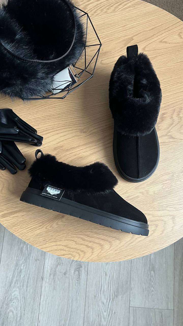 Зимові замшеві уггі Kitty BT156W (чорний)