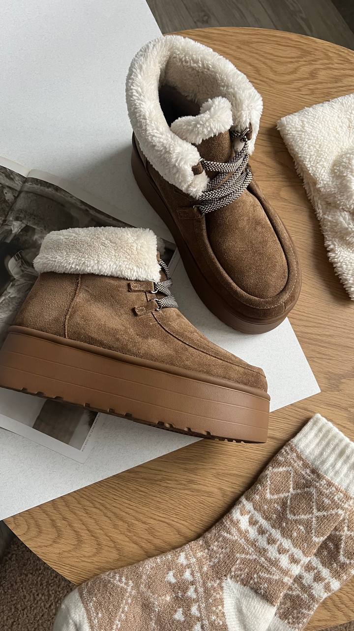 Зимові замшеві уггі Archi BT159W (кориця)