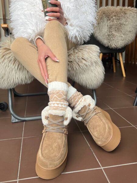 Зимові замшеві уггі Archi BT159W (кориця)