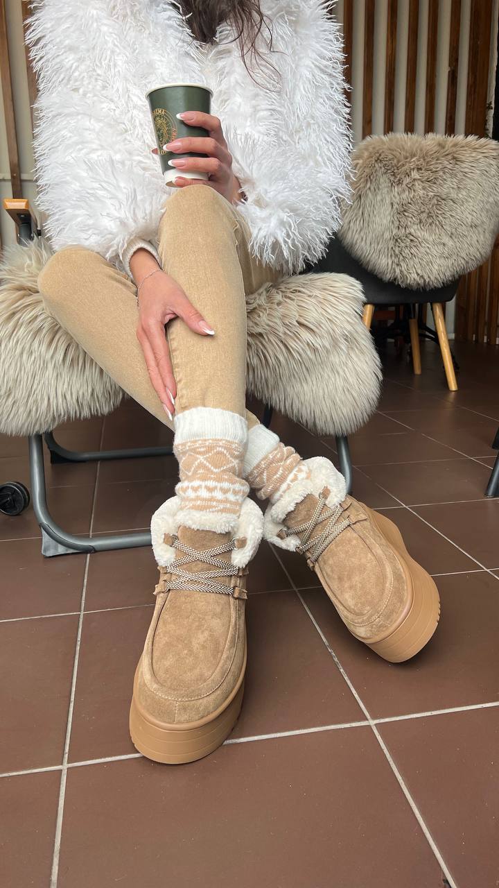 Зимові замшеві уггі Archi BT159W (кориця)