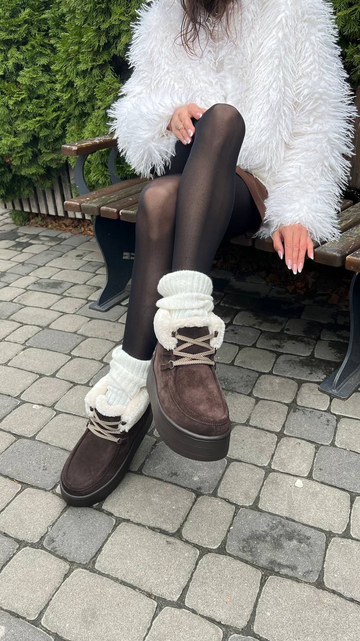 Зимові замшеві уггі Archi BT159W (шоколад)