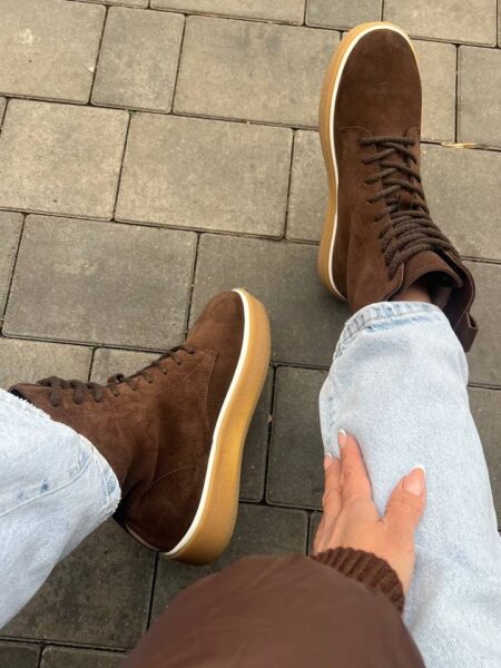 Замшеві черевики Kerry BT158 (шоколад)