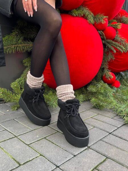 Зимові замшеві уггі Archi BT159W (чорний)