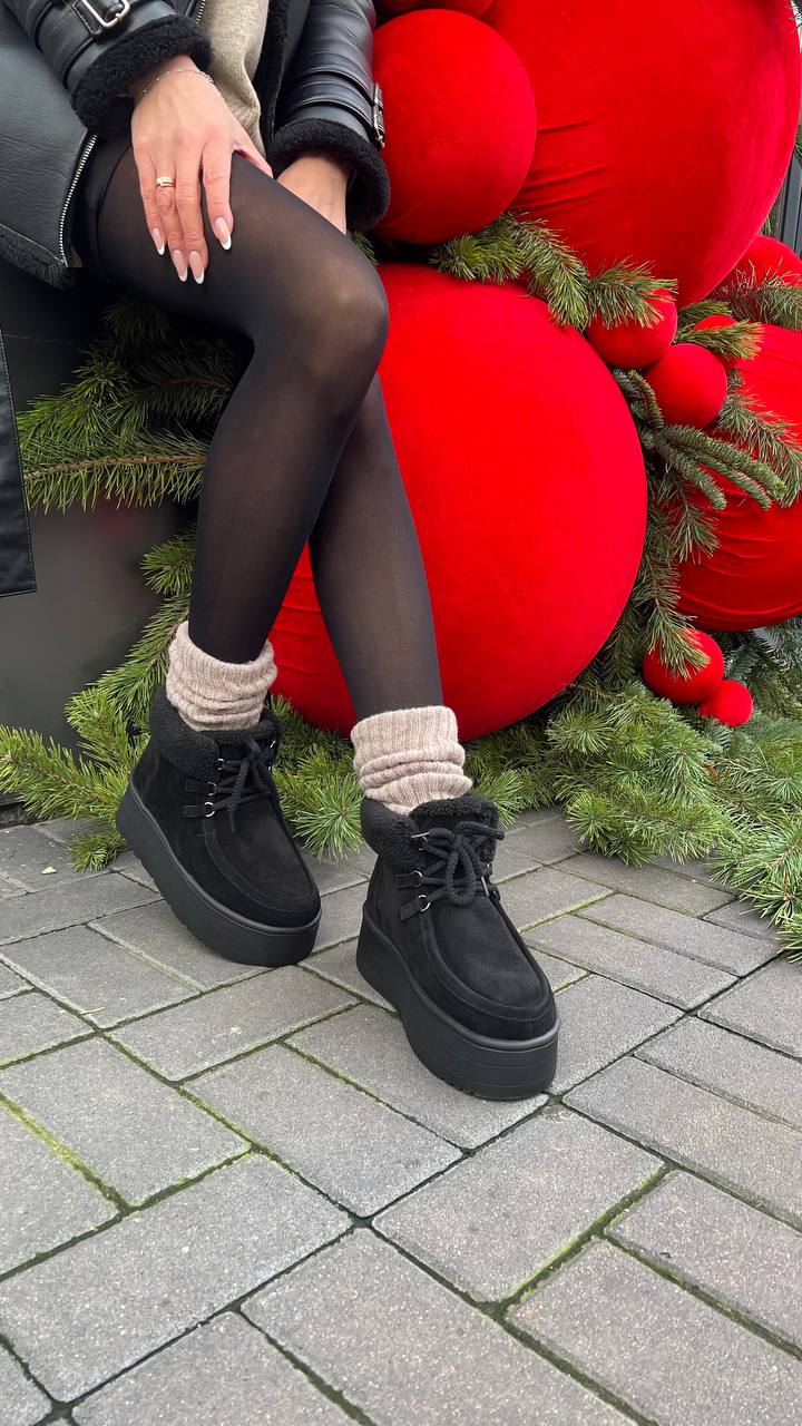 Зимові замшеві уггі Archi BT159W (чорний)