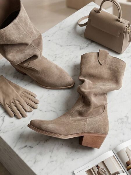 Замшеві ковбойки Haily BT152 (кориця)