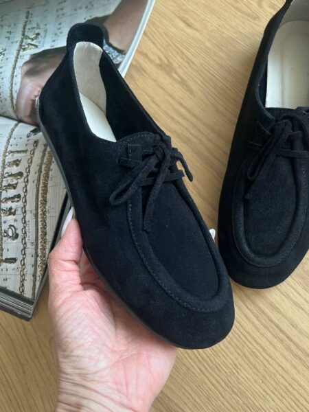 Замшеві лофери Amina L123 (чорні)