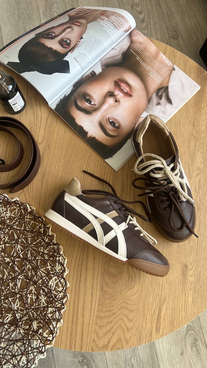 Шкіряні кеди Hype K137 (шоколад)