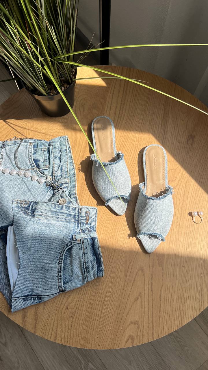 Мюлі-шльопанці Miami SH118 (світлий денім)